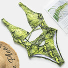 Brazilian Leopard Printed Women Pushup One Piece Monokini