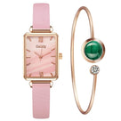 Falling Back Bracelet Rectangular Watch
