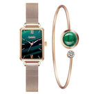 Falling Back Bracelet Rectangular Watch