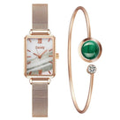 Falling Back Bracelet Rectangular Watch