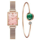 Falling Back Bracelet Rectangular Watch