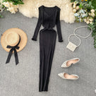 Vestido a media pierna con diseño de obra de arte