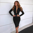 Touch My Heart Bandage Midi Dress