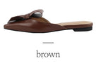 Pointed Butterfly Flat Mules Shoes