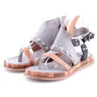 Gladiator Faux Suede Flat Sandal