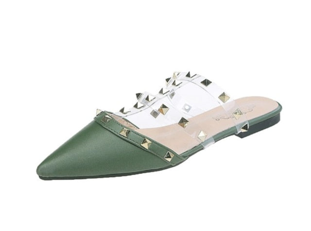 Simple Chic Studded Mules Shoes