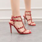 Fully Rivet Heeled Sandal