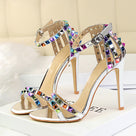 Clearly A Stud Rainbow Heeled Sandal