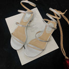 Breathable Rhinestone Low-Heeled Sandal