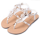 Shinning Rhinestone T-Strap Strap Flat Sandal