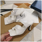 Elegant Square Toe Slip-On Sandal