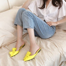 Pointed Butterfly Flat Mules Shoes