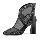 Can See Through Block Heels Boots