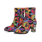 Flower-Full Mid-Calf Boots