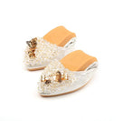 Elegant Rhinestone Sequined Cloth Pointed Toe Elastic Women Flat Shoes
